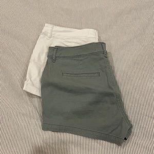 ABERCROMBIE & FITCH: white shorts x 2